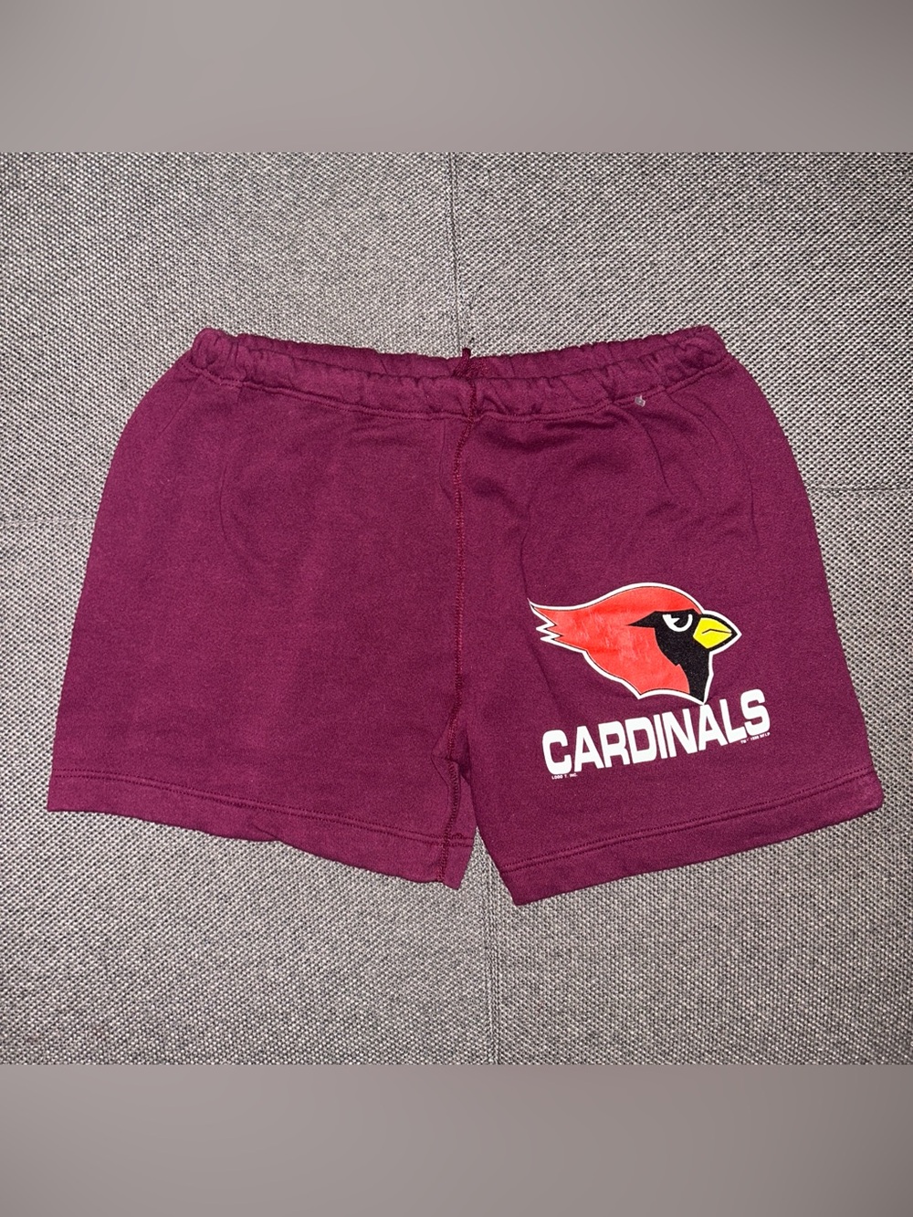 Rare 1990 Logo 7 Phoenix Arizona Cardinals burgundy shorts size XL Made in USA